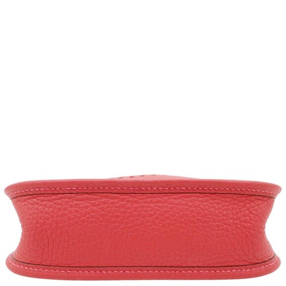 HERMES  Evelyne TPM 16 Amazone Clemence Leather Crossbody Bag Red - Picture 6 of 12